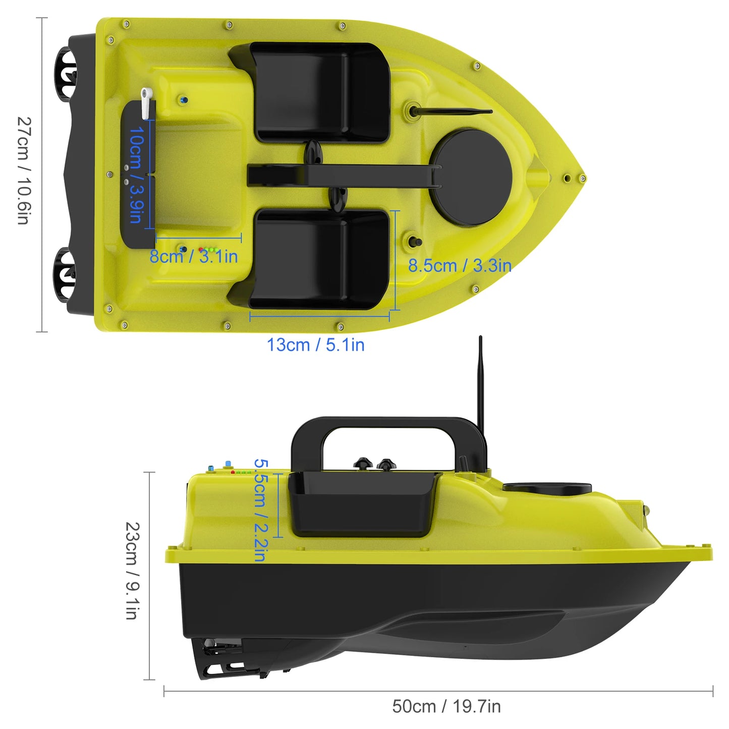 D18B GPS Fishing Bait Boat with 3 Containers