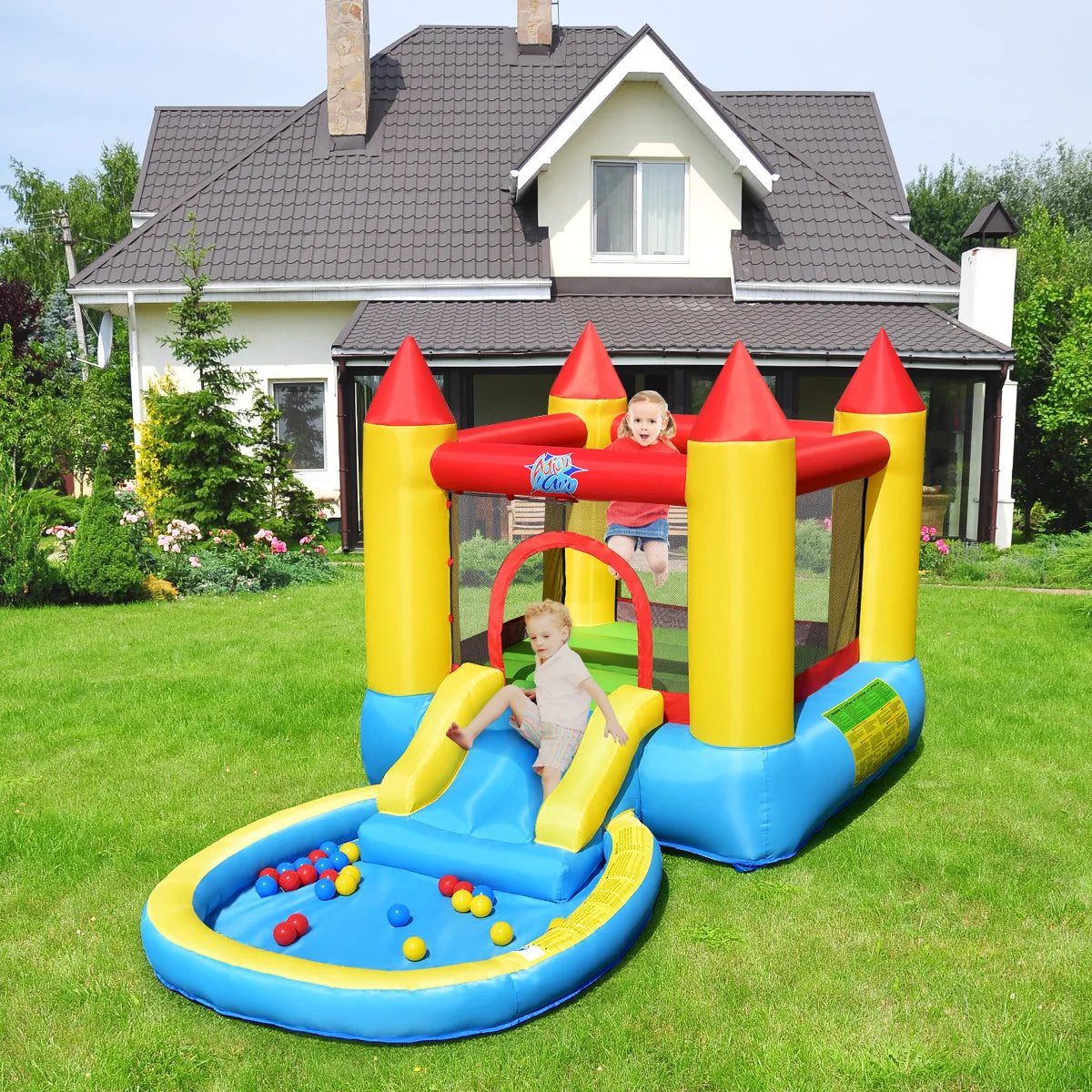 Inflatable Bounce House Kids Slide Jumping Castle.