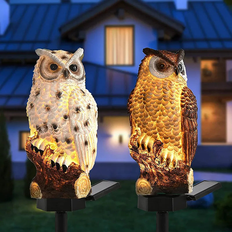 Solar Powered Garden LED Lights Waterproof Owl.