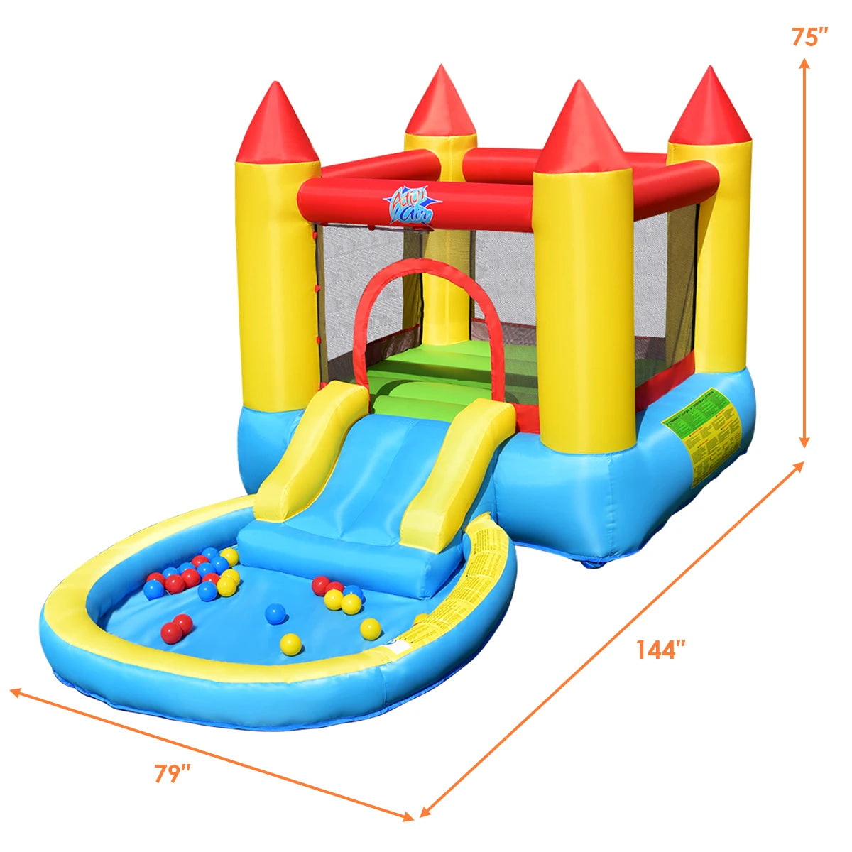 Inflatable Bounce House Kids Slide Jumping Castle.