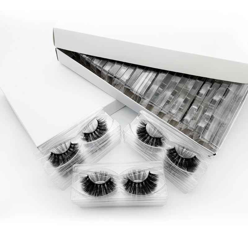 Wholesale 10/40/50/100Pairs Eyelashes 3D Mink Lashes Handmade Fluffy.