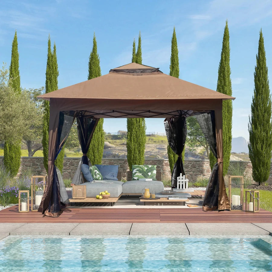 Outdoor 11x11Ft Pop Up Gazebo Canopy.