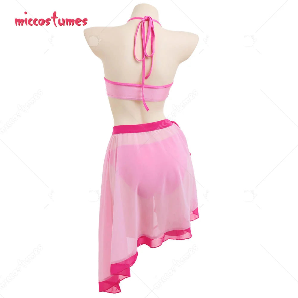 Women Girls Princess Derivative Two-Piece SwimsuitSkirt Bathing Suit