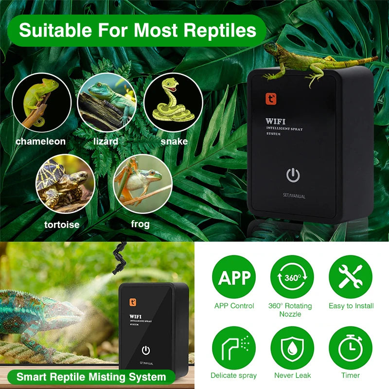 Intelligent Reptile Spray Humidifier Irrigation Timer WiFi.