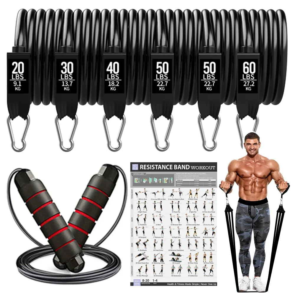 200lbs Resistance Bands Set Exercise Workout Loop Bands.