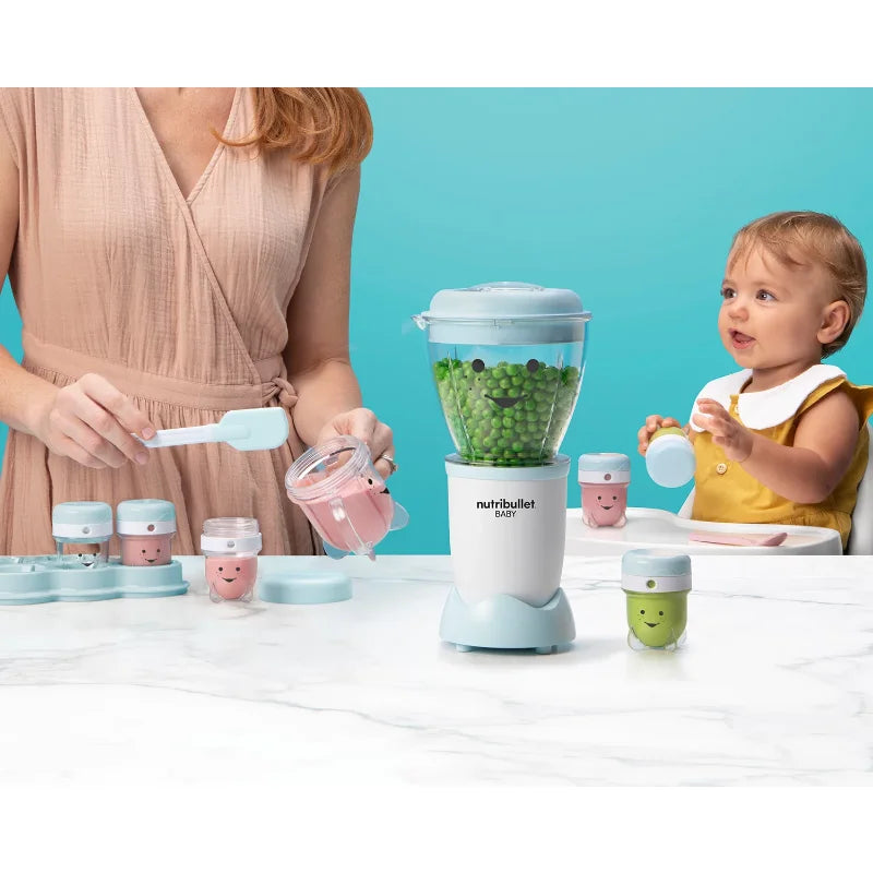 nutribullet Baby® Baby Food Blender 16 Piece NBY10100 – Blue / White