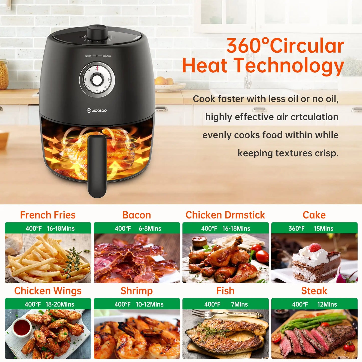 Mini Small Air Fryer, Compact 2 Quart Air Fryer & 50pcs Paper Liner