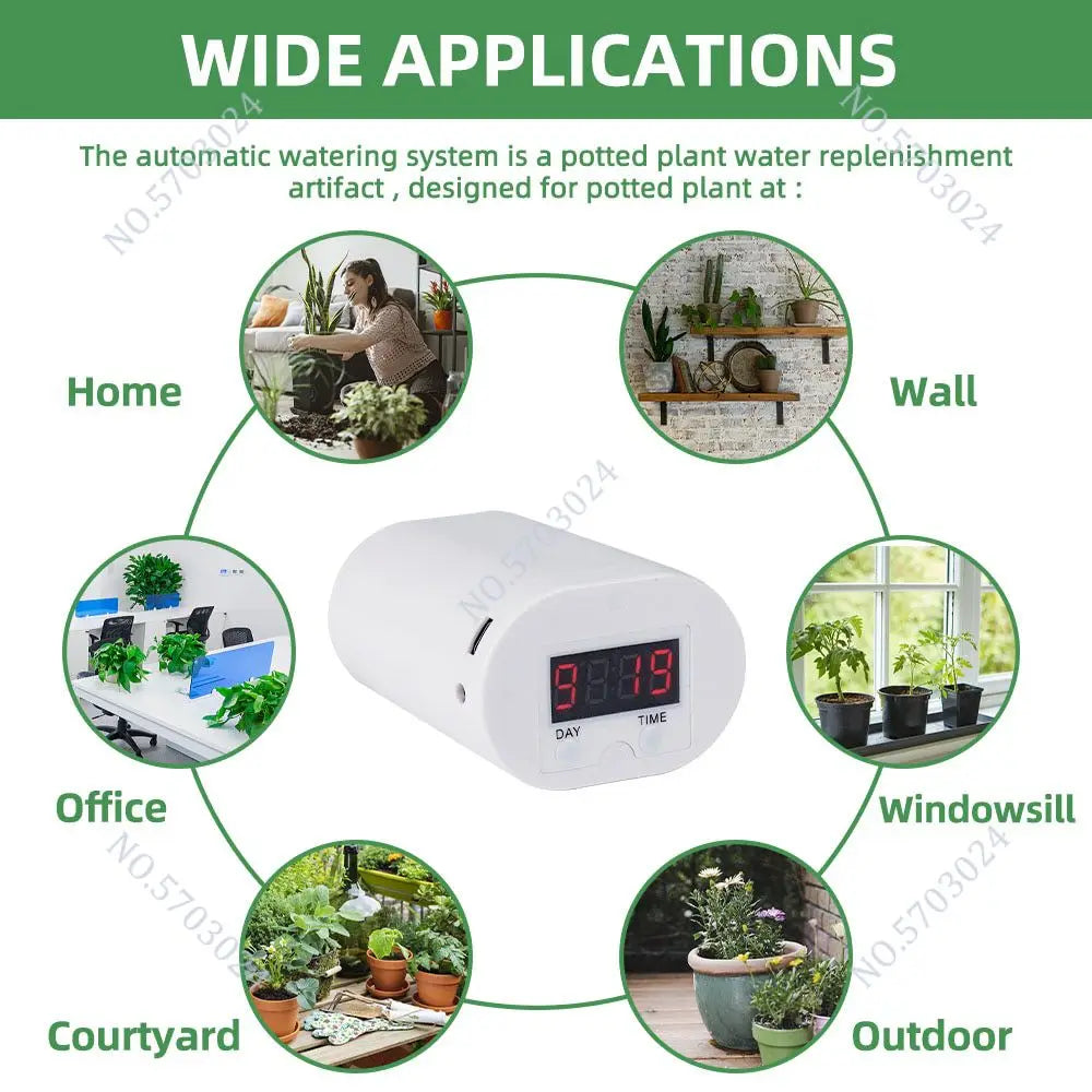 2/4/8/12/16 Heads Self-Watering Pump Controller Automatic Timer Gadget.