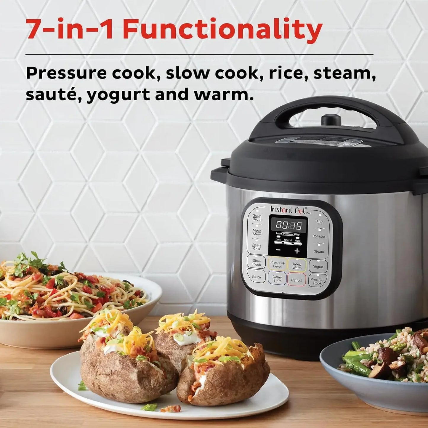 Instant Pot Duo 7-in-1 Mini Electric Pressure CookerMaker, Warmer.