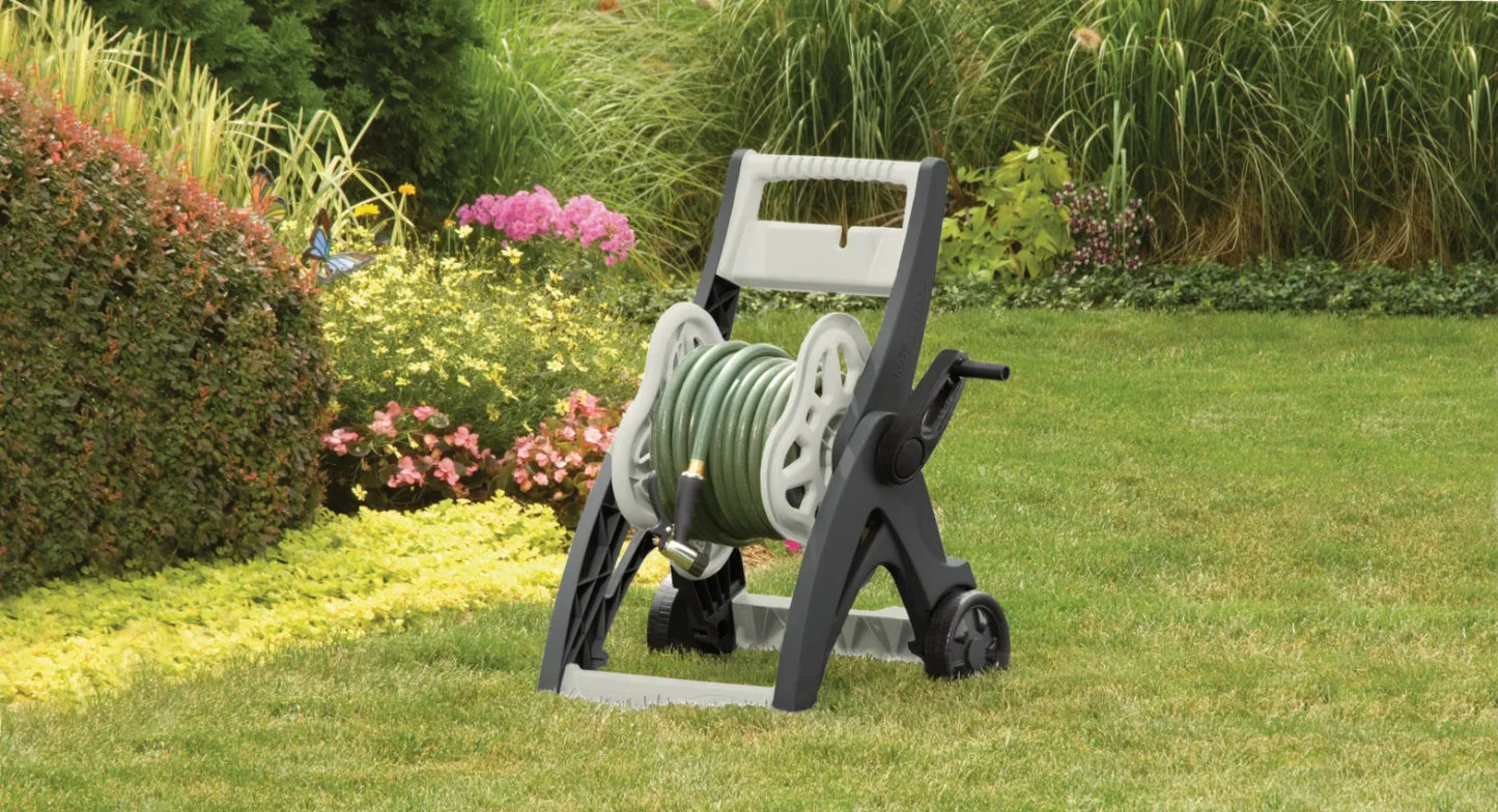 Suncast 175 ft. Hosemobile Hose Reel Cart, Gray garden  gardening tools