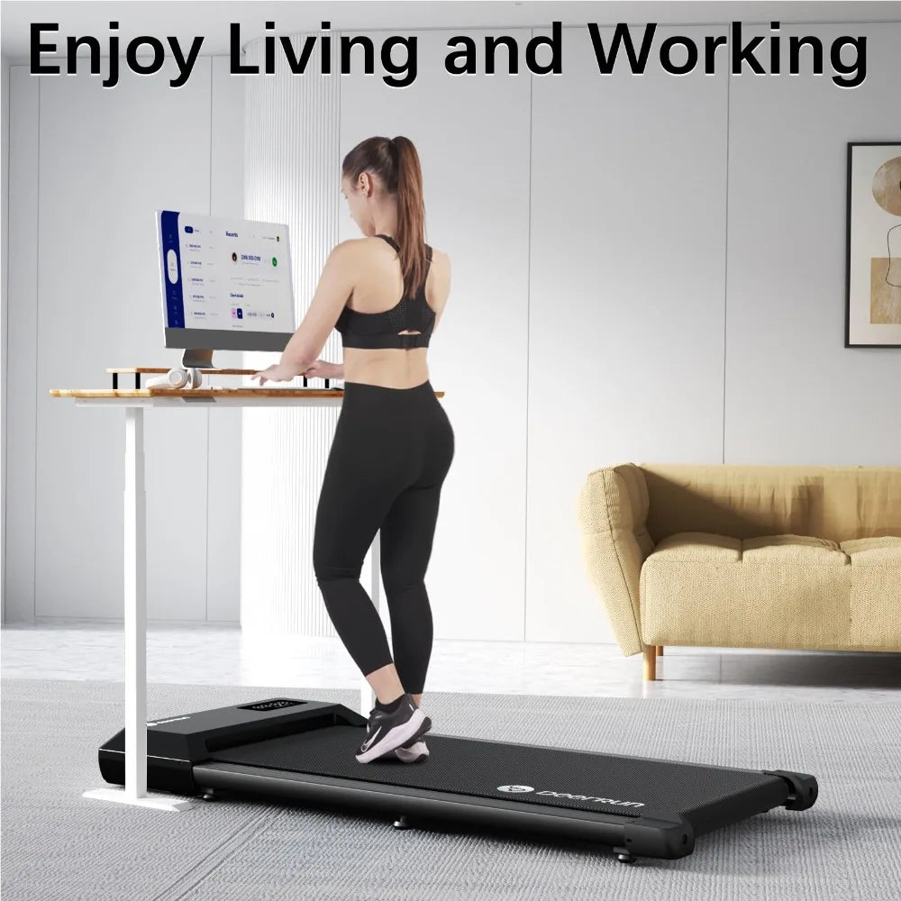 Walking Pad 2 in 1 Under Desk Treadmill, 2.5HP Low Noise Re