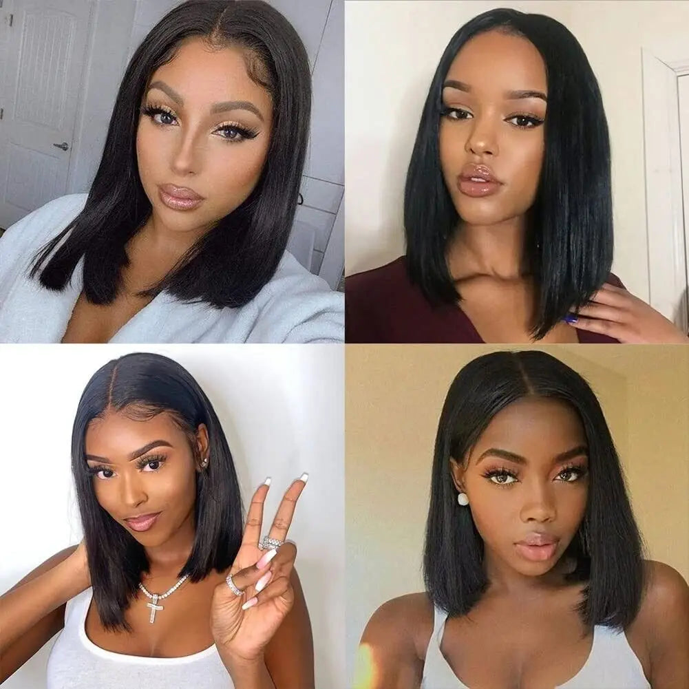 Frontal Lace Hair Wig Glueless 13x4 Bob Hd Wigs Brazilian Human Hair.