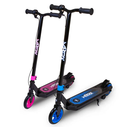 M8TRIX Blue 12V Electric Scooter for Kids Ages 6-12, Powered E-Scooter.