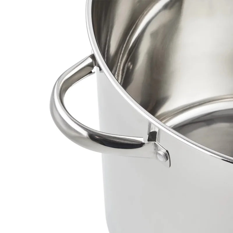 Mainstays Stainless Steel 20-Quart Stock Pot with Glass Lid