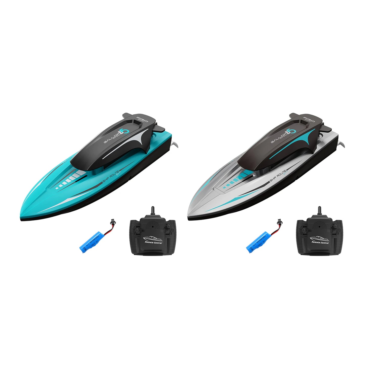 RC Motorboat with LED Light Max Speed 20km/h Racing Speedboat.