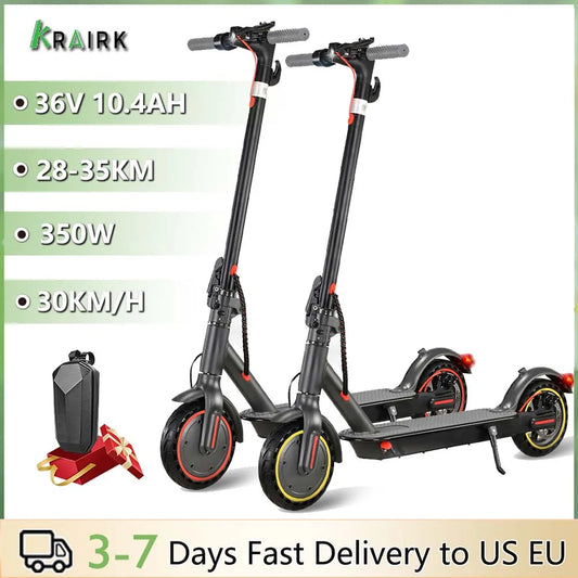 350W Adults Electric Scooter 36V 10.4Ah 8.5 inch Solid Tires 30km/.