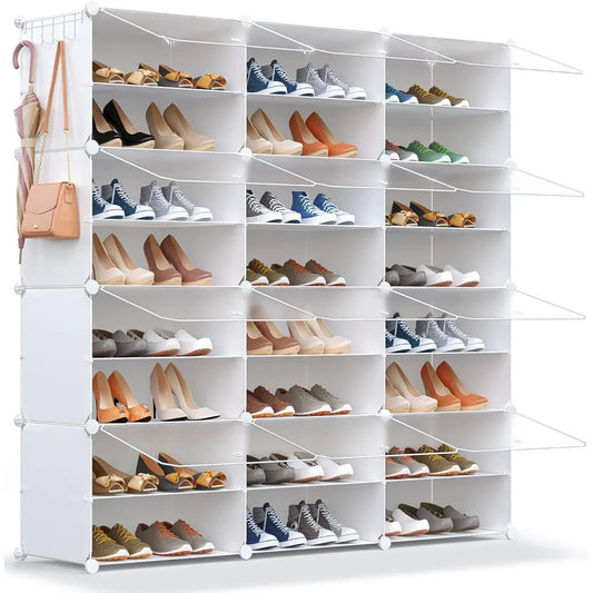 Shoe Rack Organizer, 48 Pair Shoe Storage Cabinet with Door