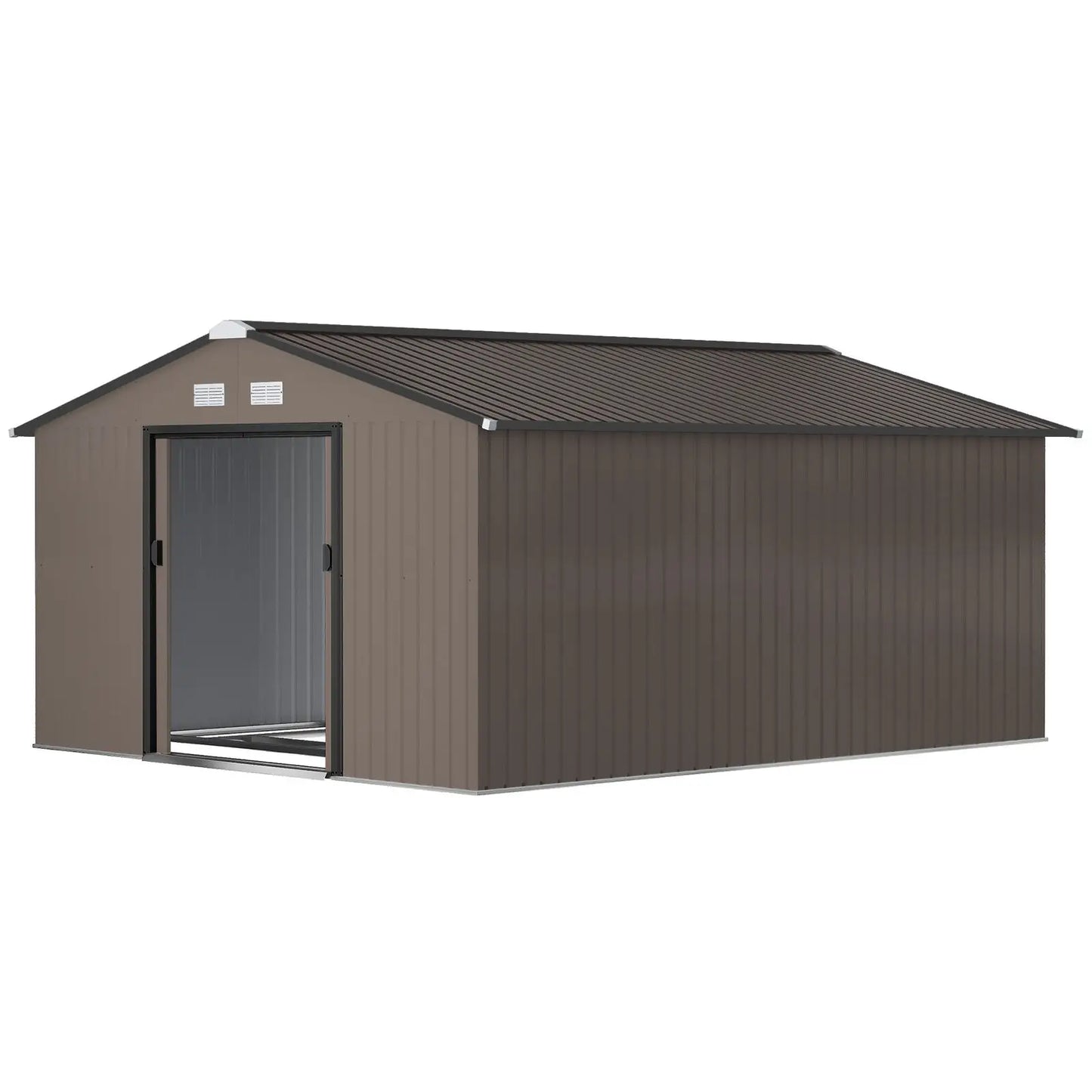 13' x 11' Steel Outdoor Utility Storage Tool Shed.