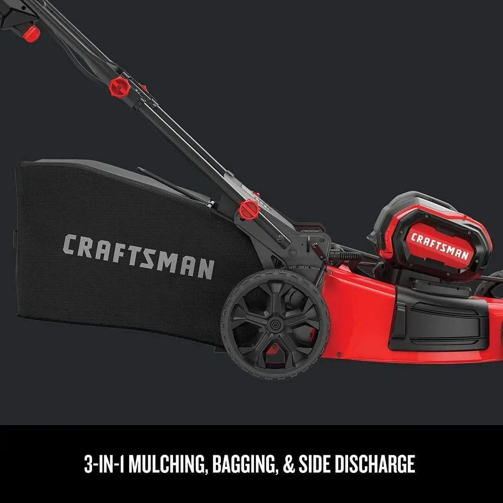 CRAFTSMAN V60* 3-in-1 Cordless Lawn Mower, 21-Inch.