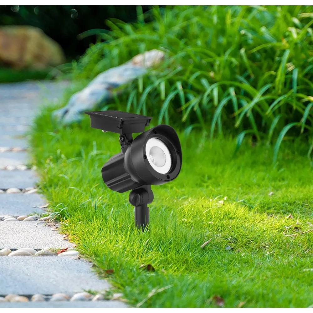 Mainstays Solar Powered Black LED Landscape Spot Ligh.