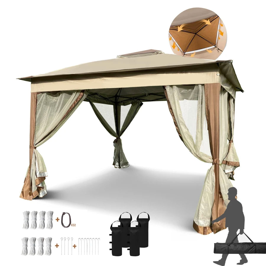 Outdoor 11x 11Ft Pop Up Gazebo Canopy.