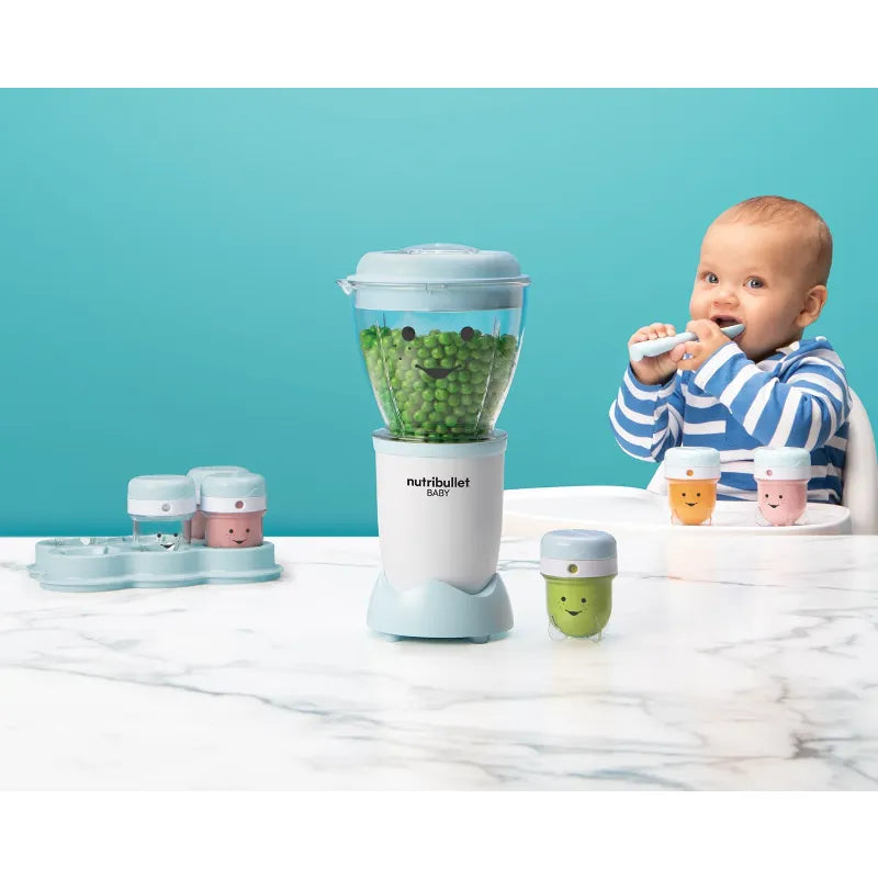 nutribullet Baby® Baby Food Blender 16 Piece NBY10100 – Blue / White