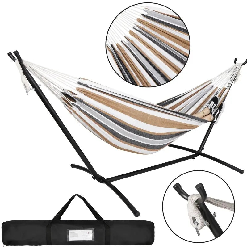 2-Person Cotton Hammock Stripes.