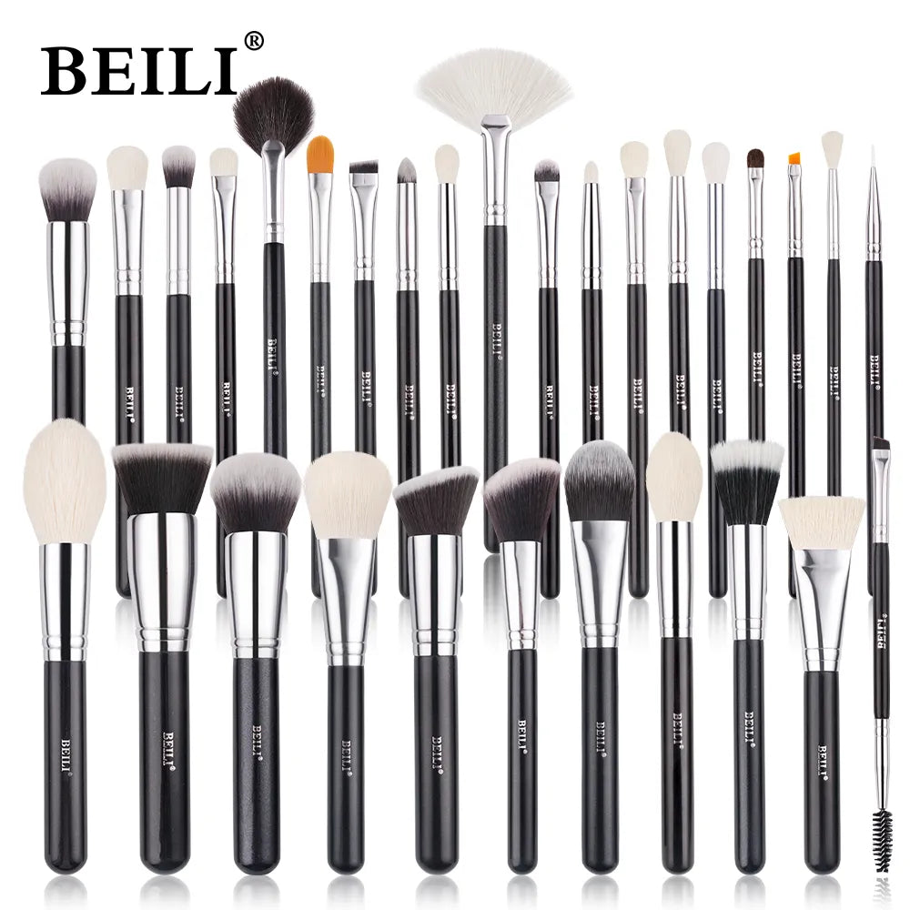 BEILI Goat Makeup Brush Set Eyeshadow Makeup Brushes Professional.