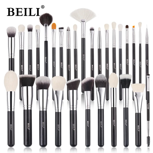 BEILI Goat Makeup Brush Set Eyeshadow Makeup Brushes Professional.