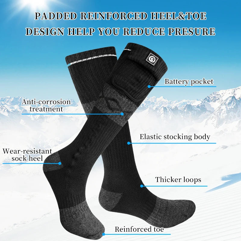 Savior Heat Winter Thermal Socks Motorcycle Men Women Compression