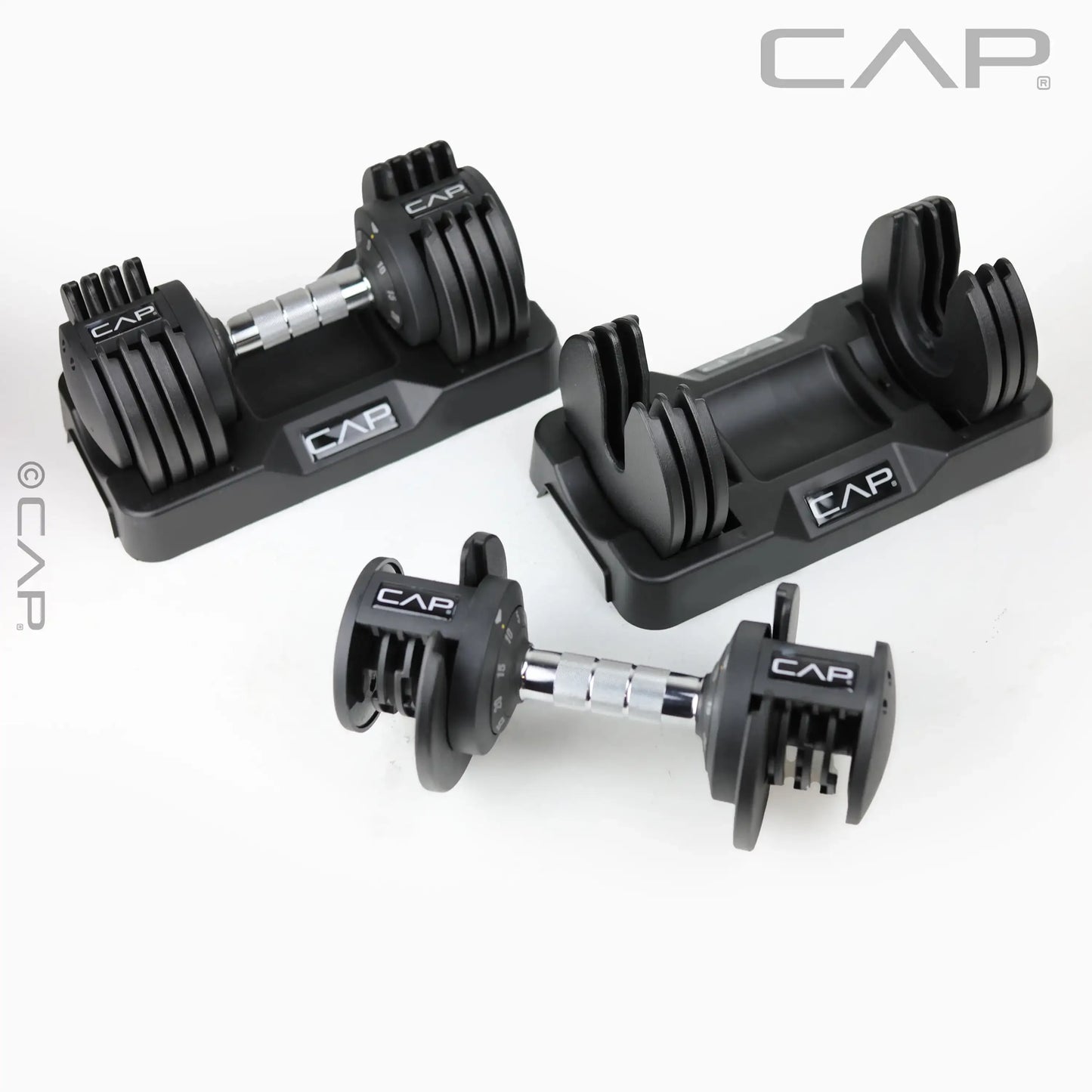 CAP Barbell 25lb. Adjustable Dumbbell, Quick Select 5-25, Single