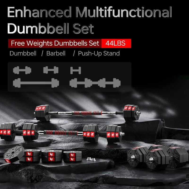 djustable Weights Dumbbells Set, 44Lbs 66Lbs 88Lbs 3 in 1.