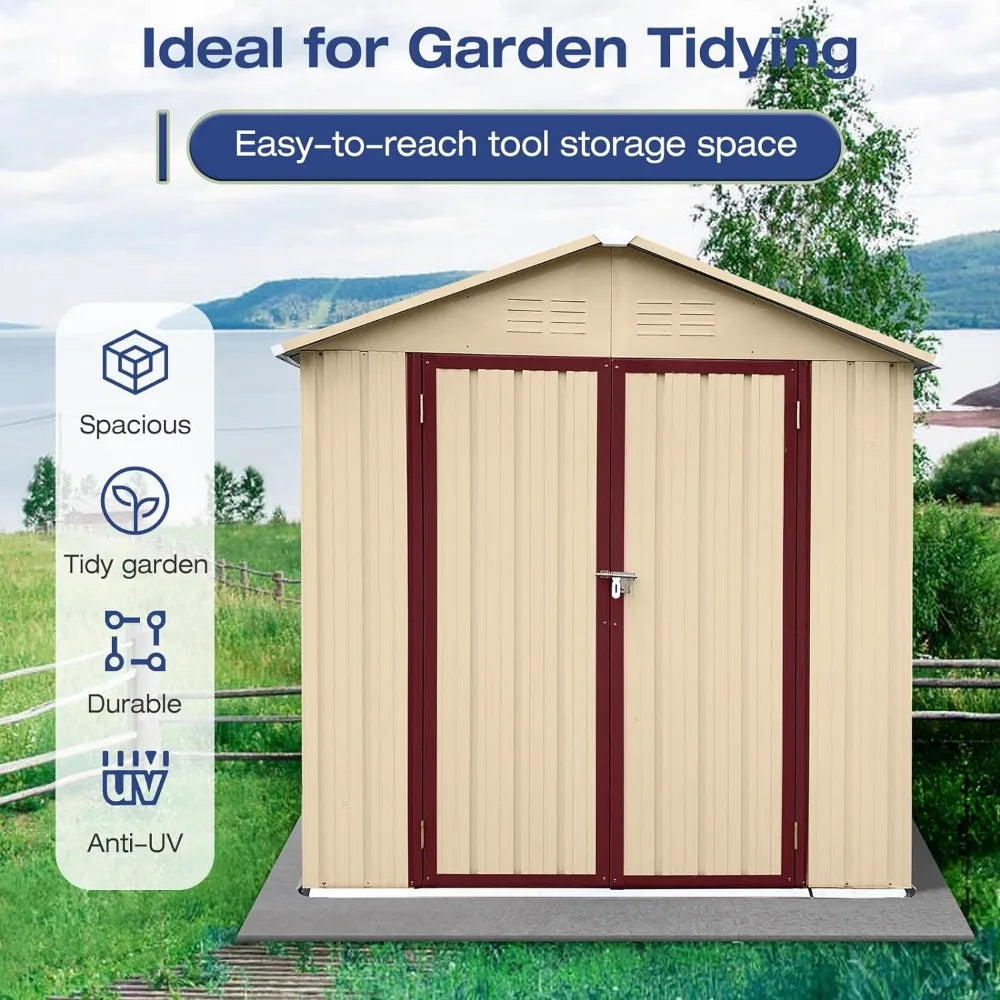 6' × 4' Metal Outdoor Storage Shed