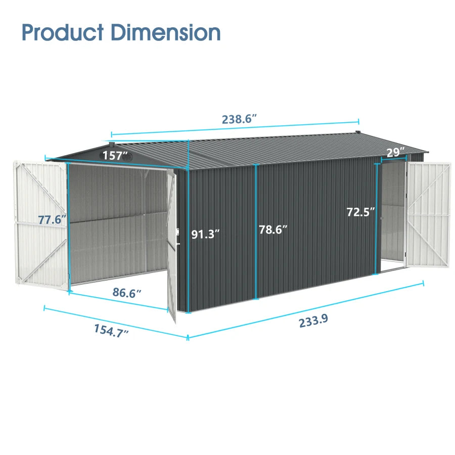 Outdoor Storage Shed 20x13.