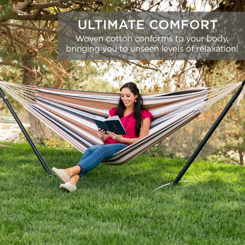 2-Person Cotton Hammock Stripes.