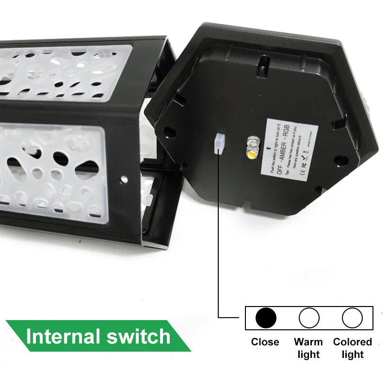 1600mAh Solar Led Lawn Lamp Outdoor Auto 7 Colors.