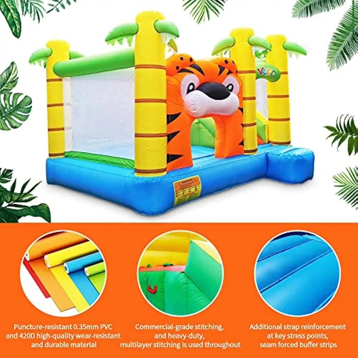 YARD Bounce House King Tiger Bouncy House for Kids