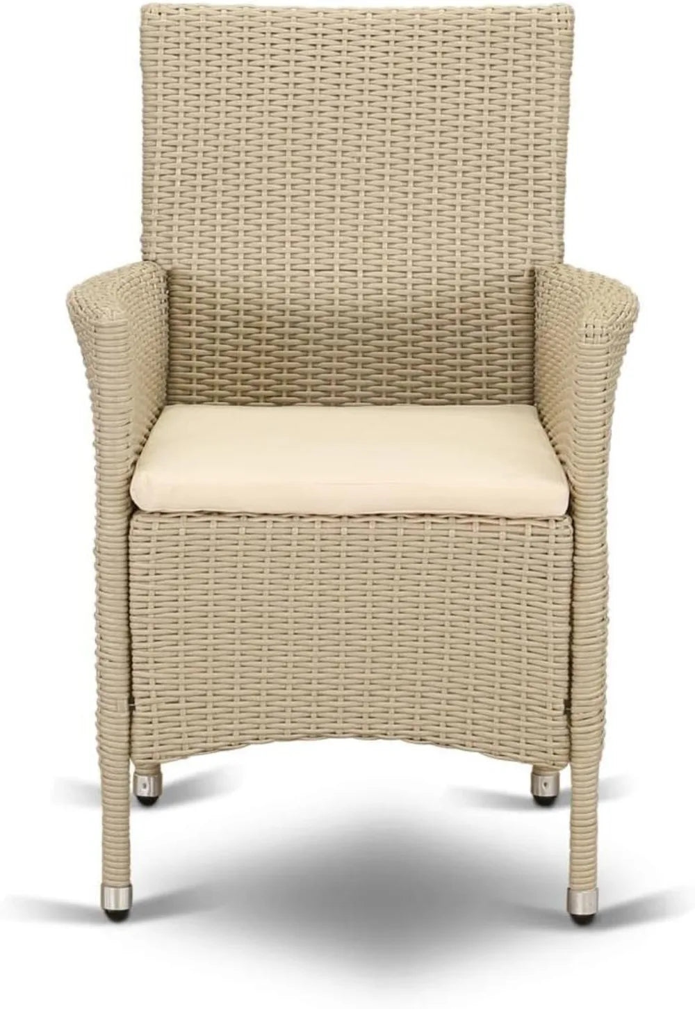 Patio Bistro Wicker Dining Chairs with Cushion.