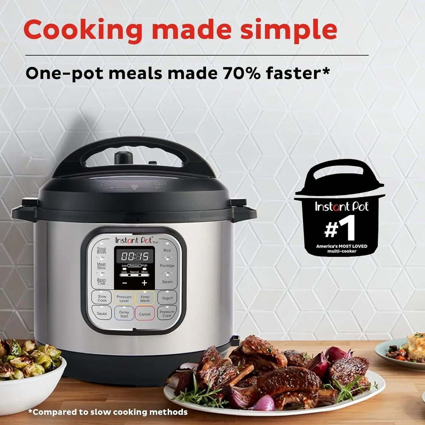 Instant Pot Duo 7-in-1 Mini Electric Pressure CookerMaker, Warmer.