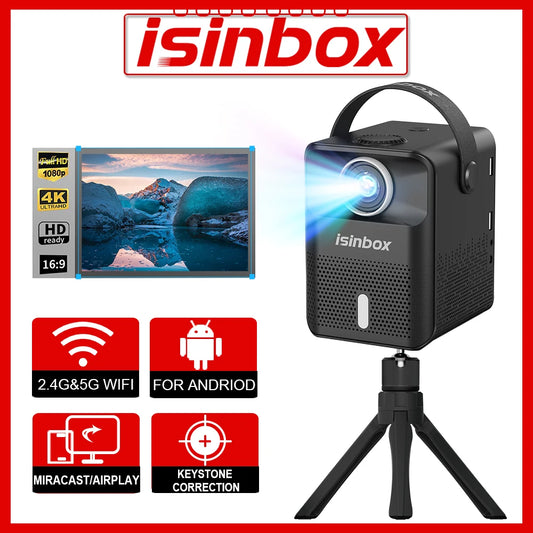 ISINBOX X8 Mini Portable Projector With Screens Android.