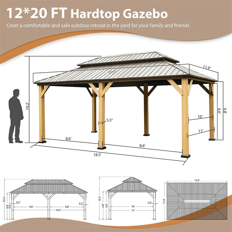 12'x20'Hardtop Gazebo.