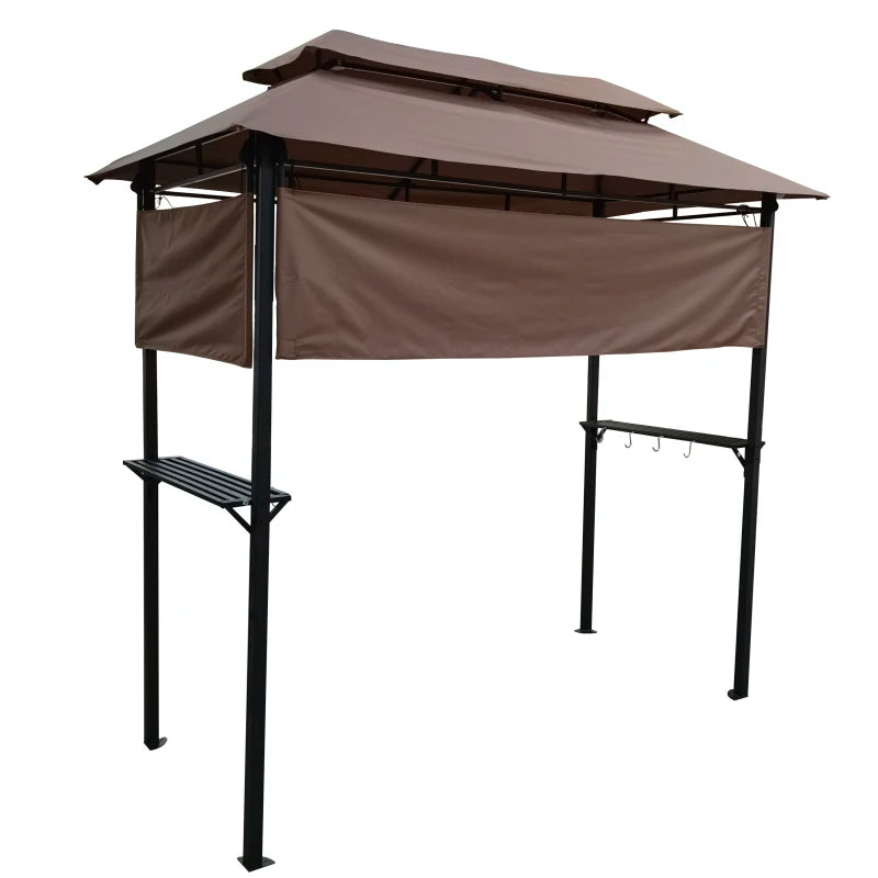 Brown 8x4ft Grill Gazebo,metal gazebo.