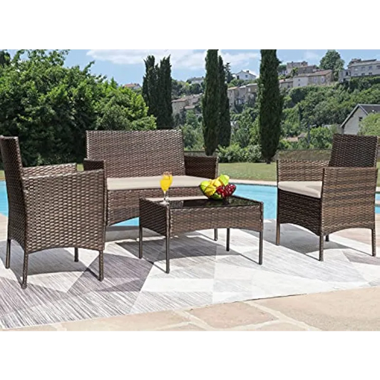 Greesum Patio Furniture 4 Pieces Conversation Sets.