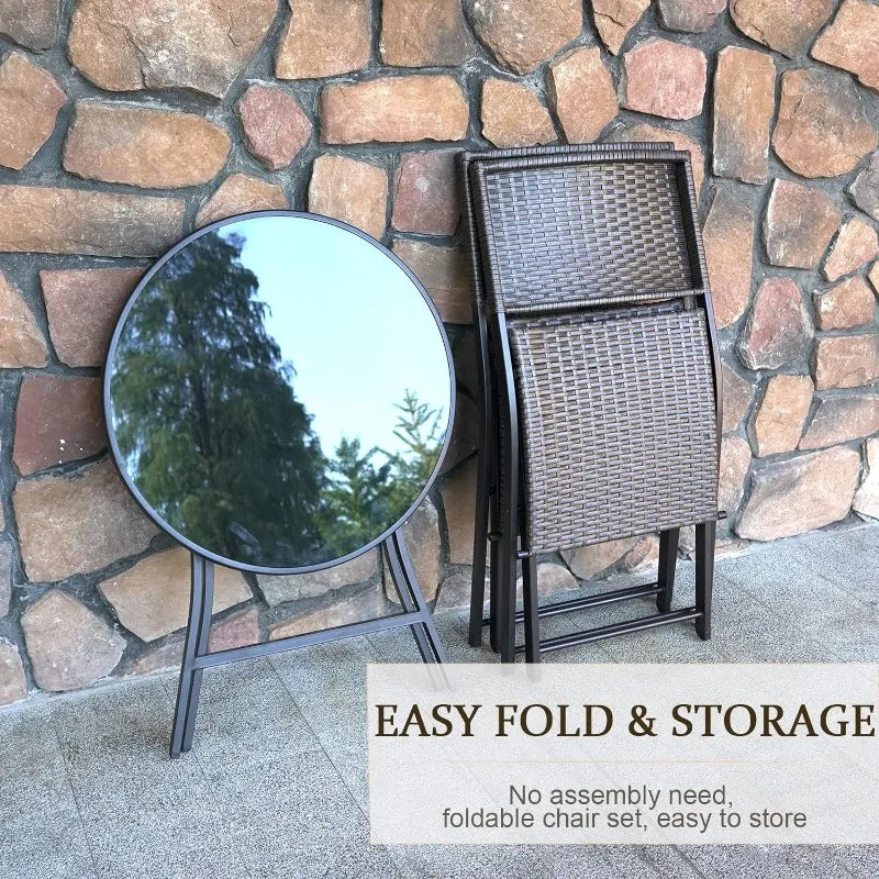 EXPRESSIONS 3 Pieces Outdoor Patio Bistro Set.