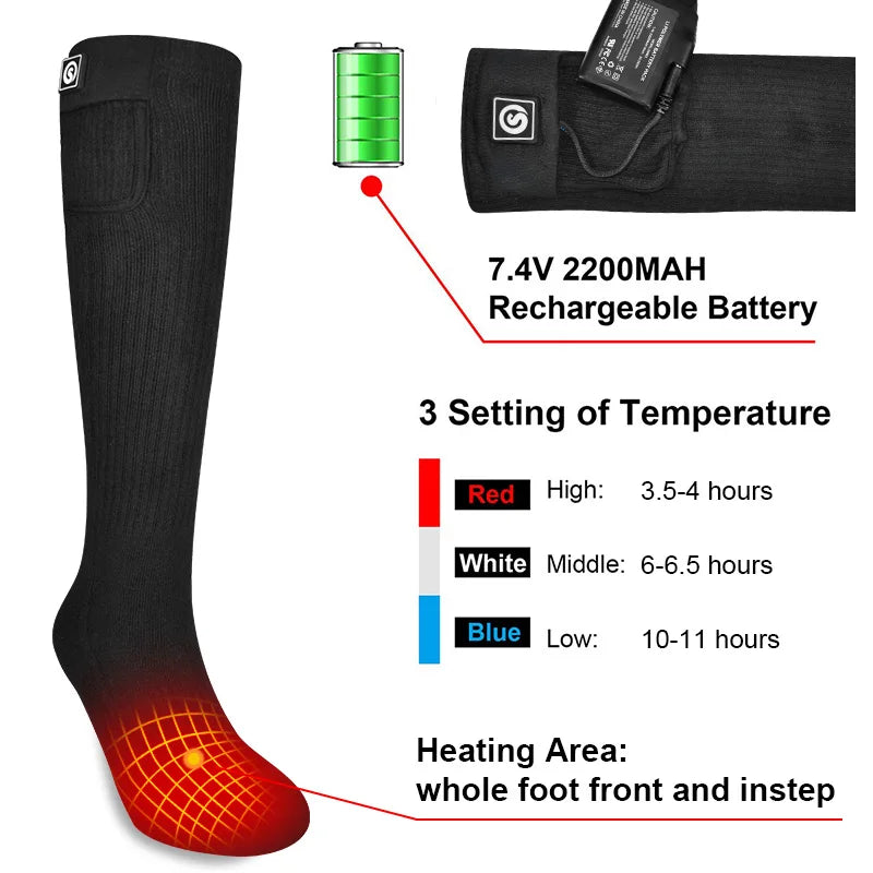 SAVIOR HEAT-Rechargeable Heated Socks for Men and Women.