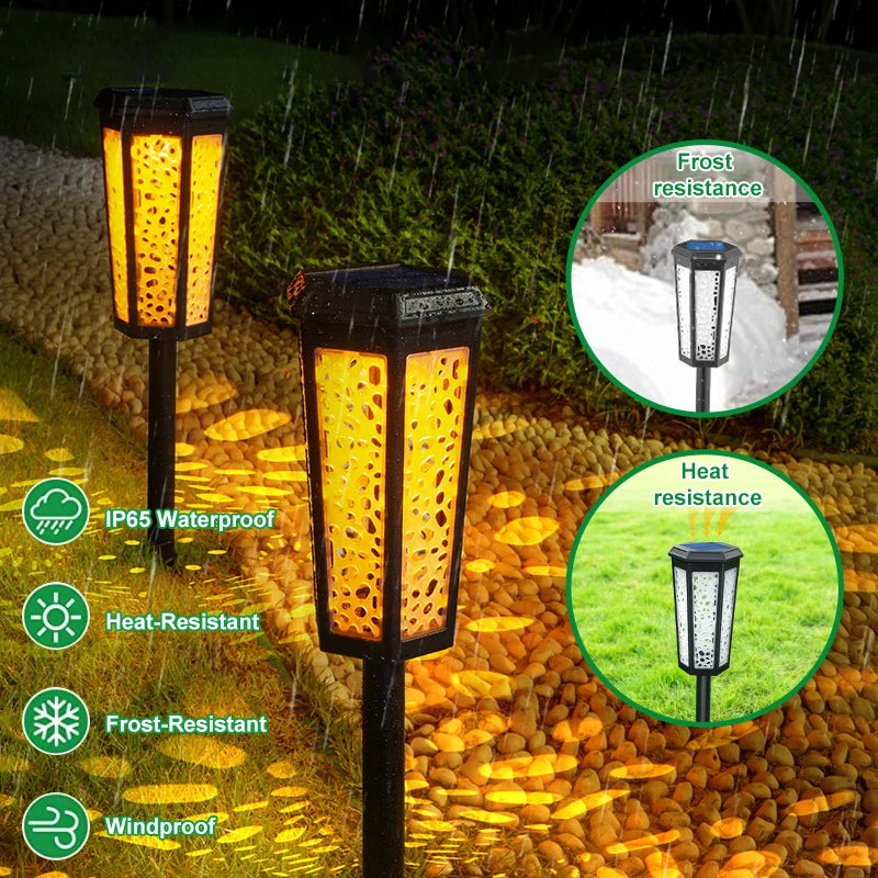 1600mAh Solar Led Lawn Lamp Outdoor Auto 7 Colors.