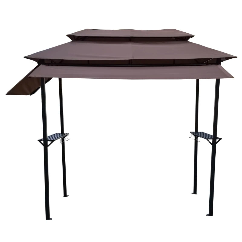 Brown 8x4ft Grill Gazebo,metal gazebo.