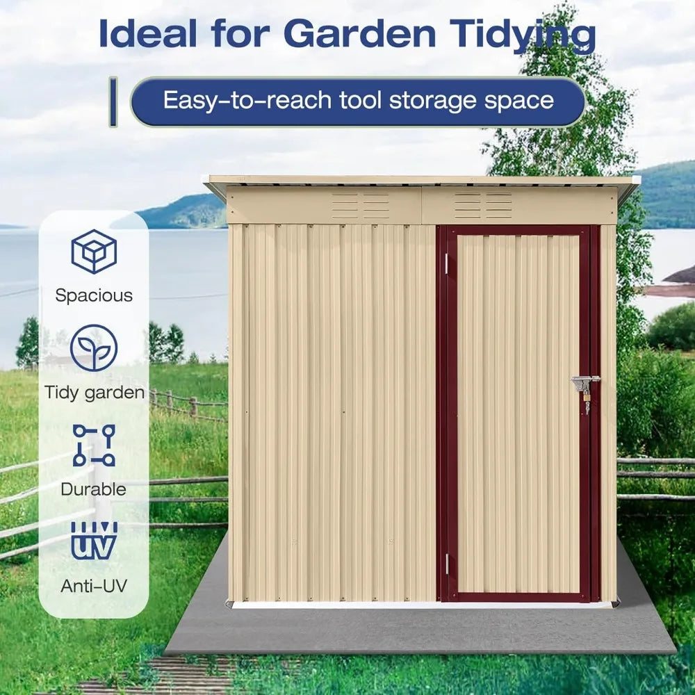 63.5'' × 33.8'' Metal Outdoor Storage Shed.