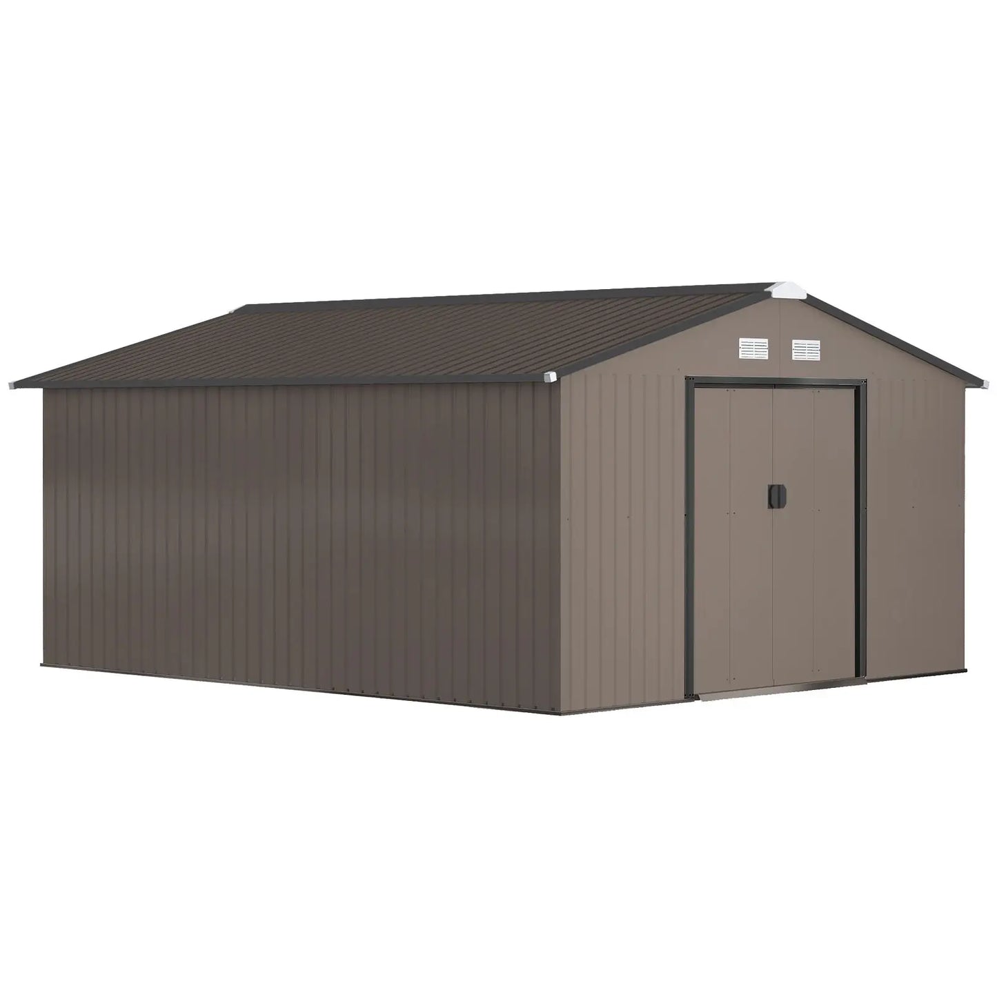 13' x 11' Steel Outdoor Utility Storage Tool Shed.