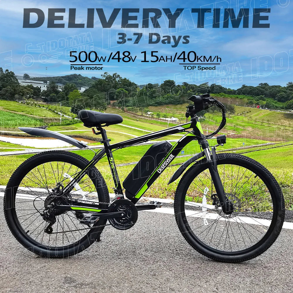 EU Delivery Electric Bicycle 48V 12.8AH Lithium Battery 500W